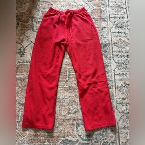 Comfrt waffle lounge pants in crimson